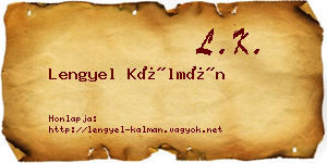 Lengyel Kálmán névjegykártya