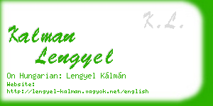 kalman lengyel business card
